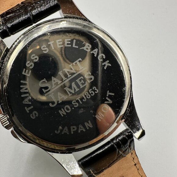 Saint James Watch Women Skull Head Dial Rhinestone Large Dial 42MM New Battery - Picture 5 of 13